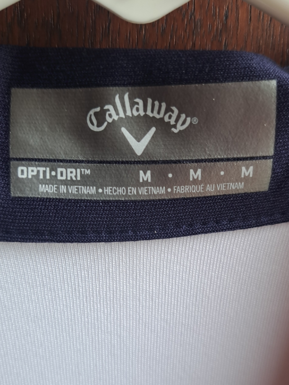 Callaway Woman's Size Med  White Stripe  Polo Top with Navy Collar Golf Dress - Picture 2 of 5